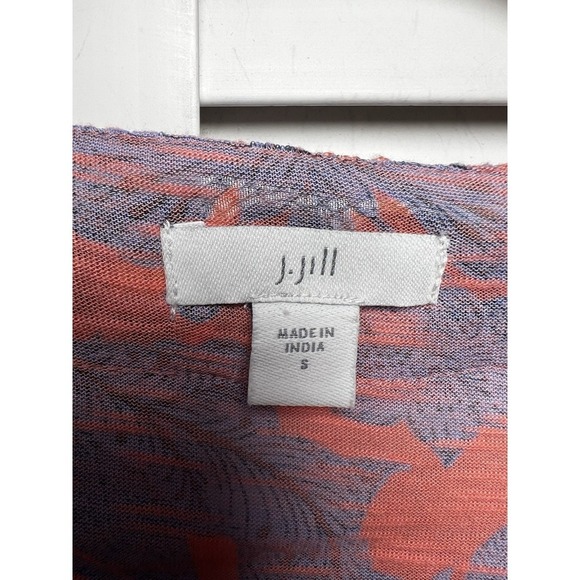 J. Jill Boho Floral Embroidered V-Neck 3/4 Sleeve Tunic Top Women's Size Small - Picture 6 of 13